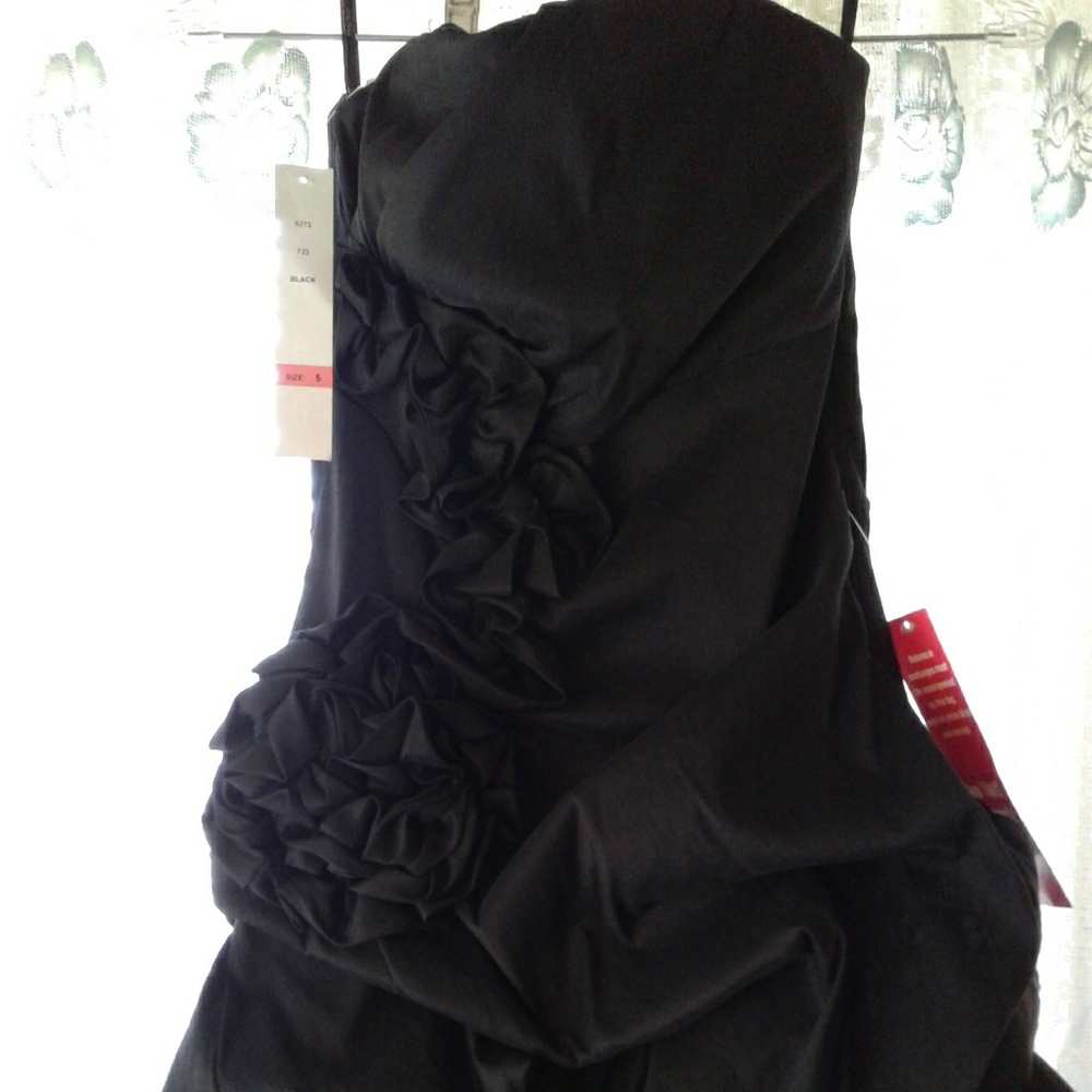 Black Holiday Party Dress Taffeta